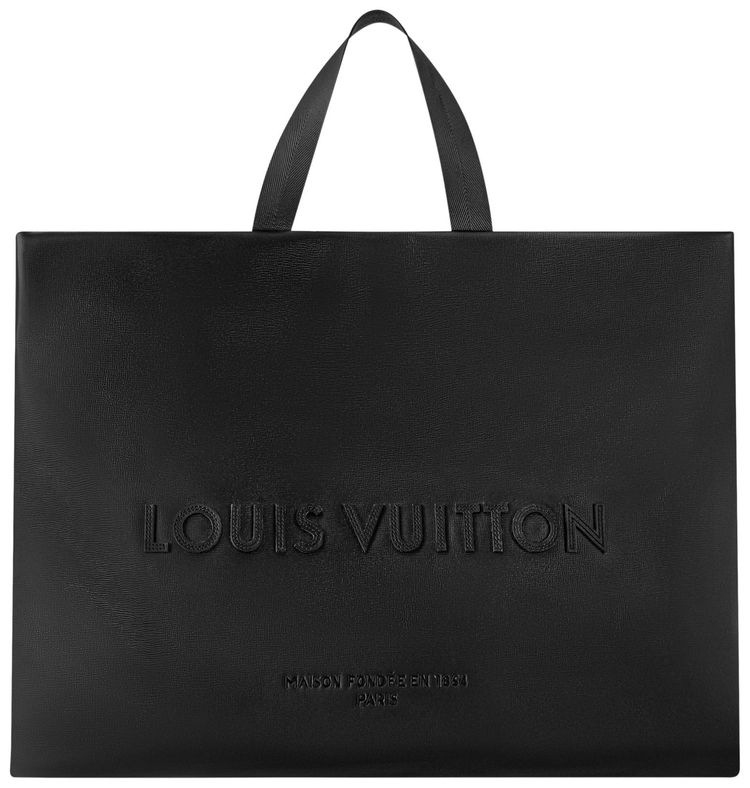 Louis Vuitton Shopper Tote GM Black Cowhide Leather