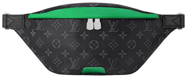 Louis Vuitton Discovery Bumbag Black Monogram Eclipse CanvasBamboo Green