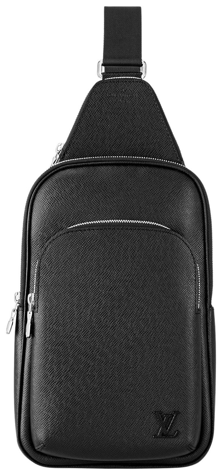 Louis Vuitton Avenue Slingbag Black Taiga Cowhide Leather