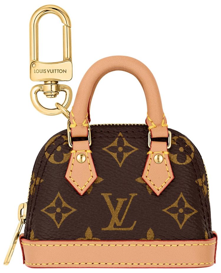 Louis Vuitton Micro Alma Bag Charm Brown Monogram Canvas