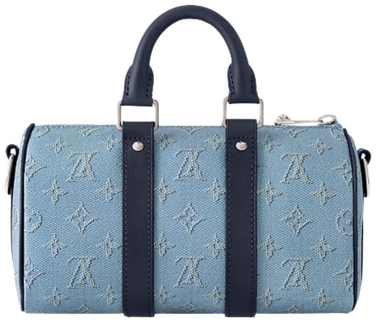 Louis Vuitton Keepall Bandouliere 25 Blue Monogram Heritage Canvas