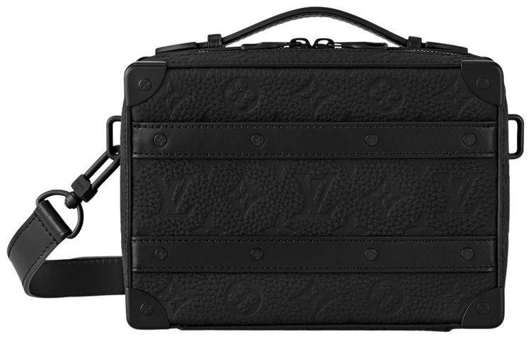 Louis Vuitton Handle Soft Trunk Black Embossed Taurillon Monogram Cowhide Leather