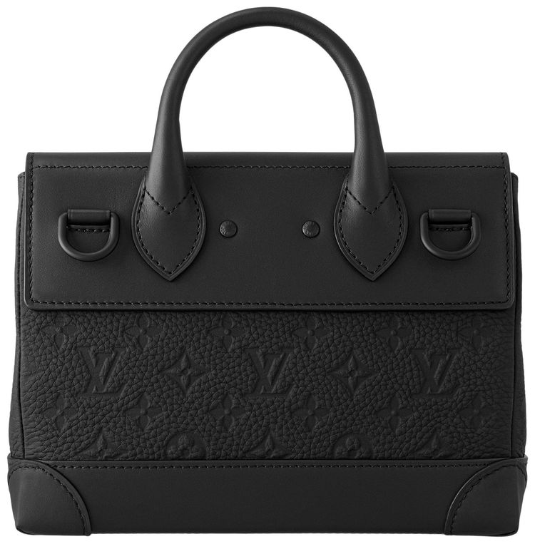 Louis Vuitton Steamer PM Black Embossed Taurillon Monogram Cowhide Leather