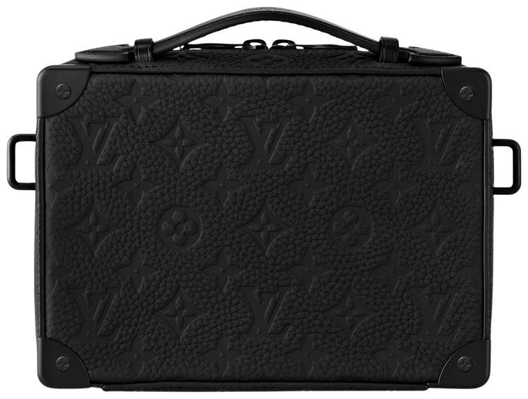 Louis Vuitton Handle Soft Trunk Black Embossed Taurillon Monogram Cowhide Leather