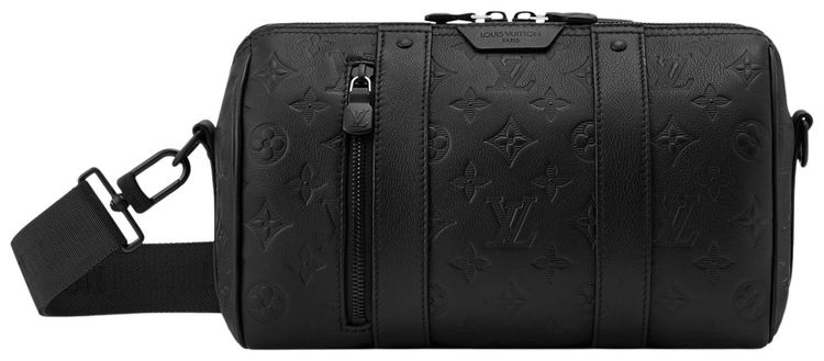 Louis Vuitton City Keepall Black Monogram Shadow Calfskin Leather