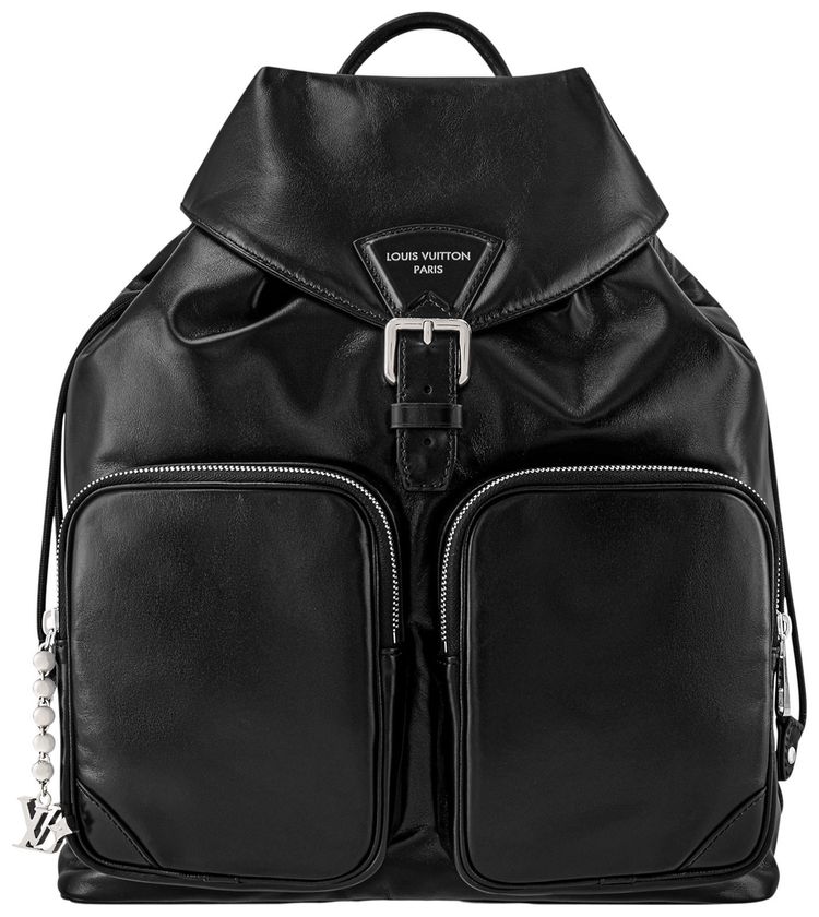 Louis Vuitton Montsouris Cargo Backpack Black Calf Leather