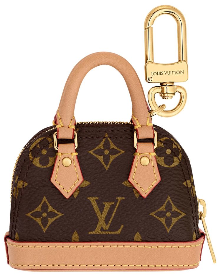 Louis Vuitton Micro Alma Bag Charm Brown Monogram Canvas