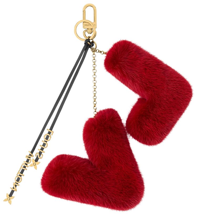 Louis Vuitton LV Initials Key Holder And Bag Charm Red