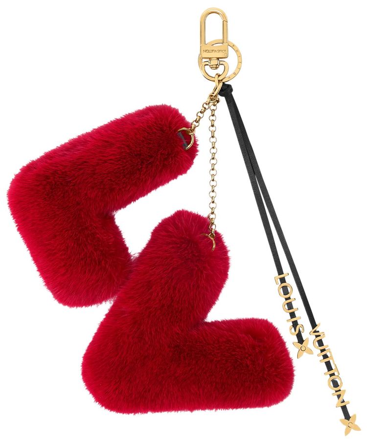 Louis Vuitton LV Initials Key Holder And Bag Charm Red