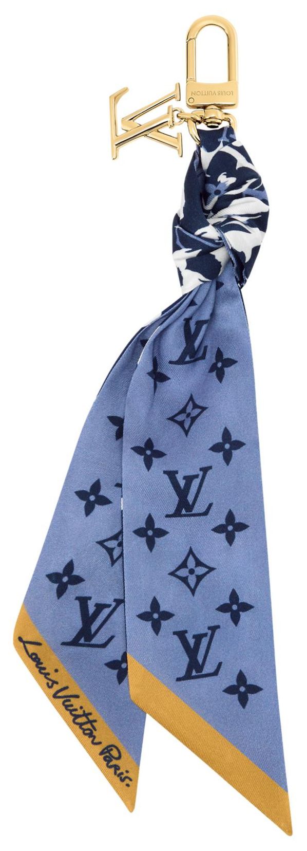 Louis Vuitton LV Safari Foulard Bag Charm Blue