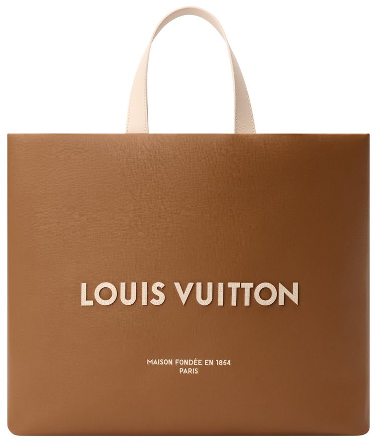 Louis Vuitton Shopper Tote MM Sand Cowhide Leather