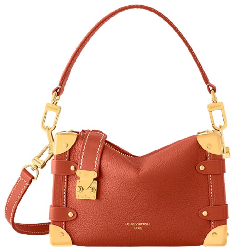 Louis Vuitton Side Trunk PM Cognac Brown Calf Leather