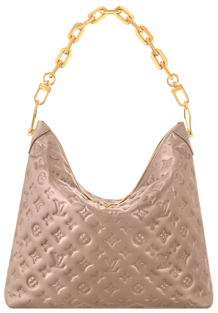 Louis Vuitton Coussin Hobo MM Galet Puffy Monogram Calf Leather