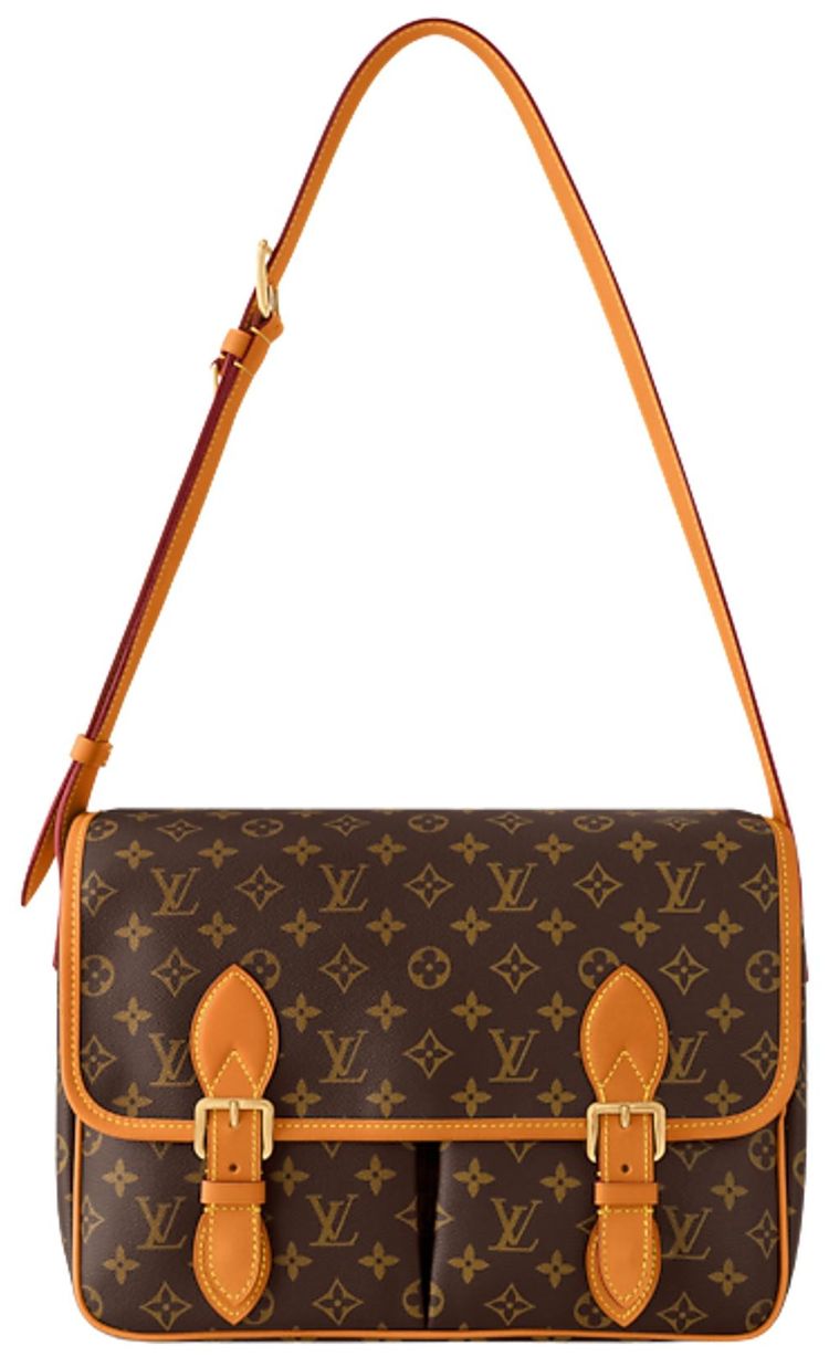 Louis Vuitton Satchel Messenger Brown Monogram Canvas