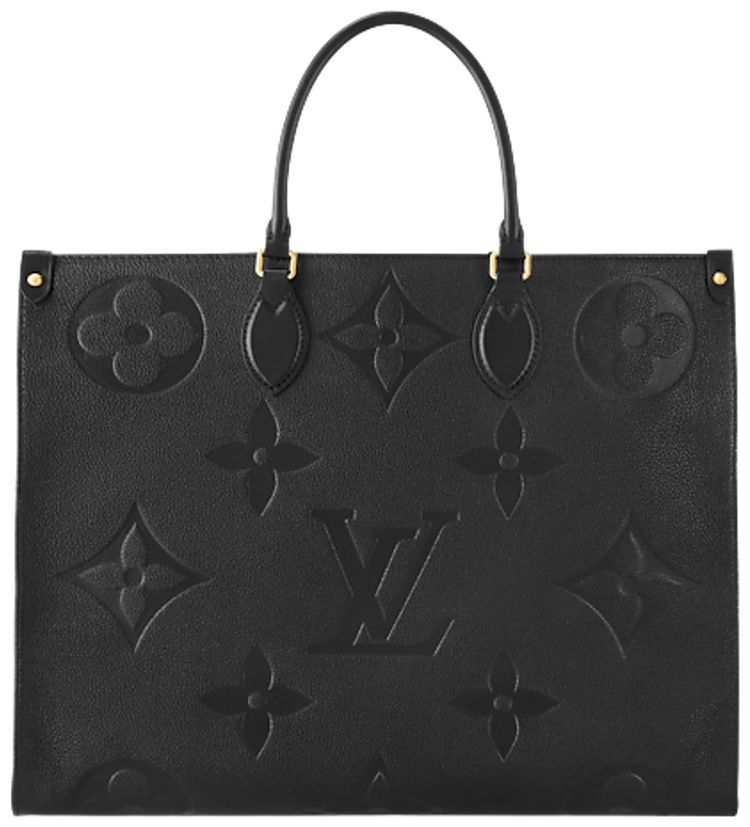 Louis Vuitton Onthego GM Black Monogram Embossed Empreinte Cowhide Leather