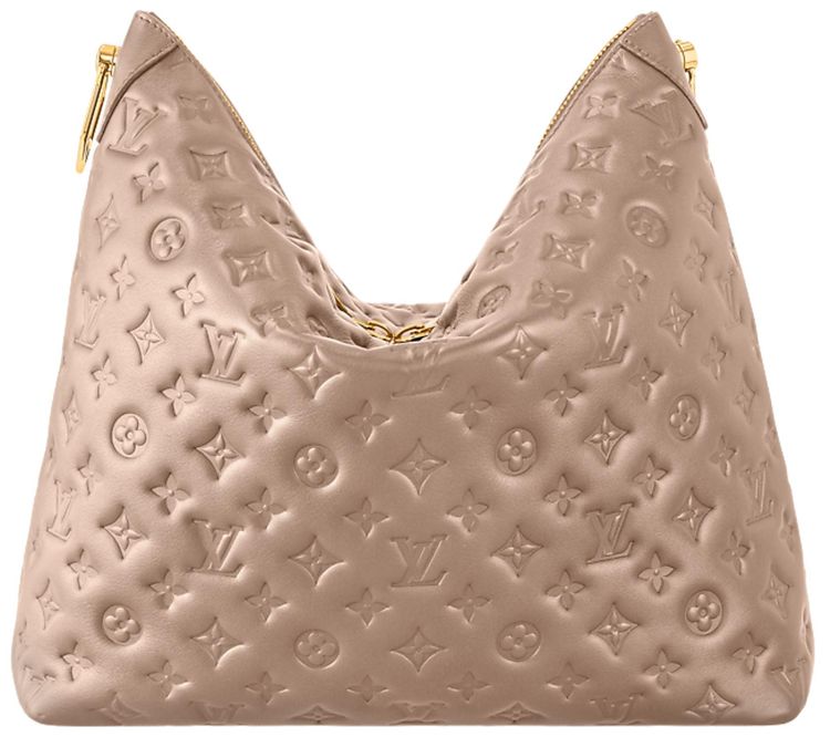 Louis Vuitton Coussin Hobo MM Galet Puffy Monogram Calf Leather