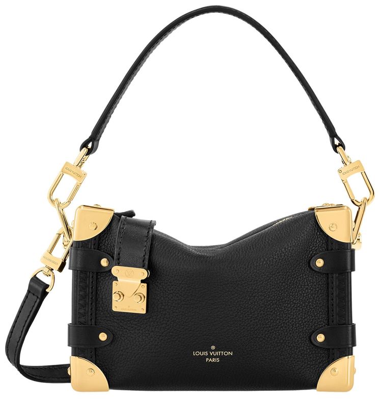 Louis Vuitton Side Trunk PM Black Calf Leather