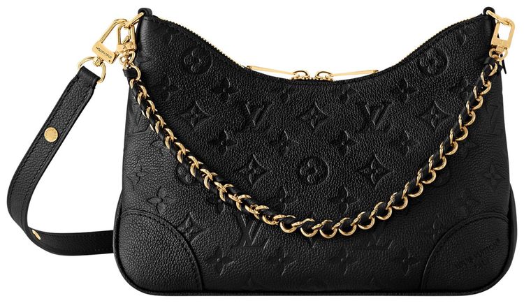 Louis Vuitton Boulogne PM Black Monogram Embossed Empreinte Cowhide Leather