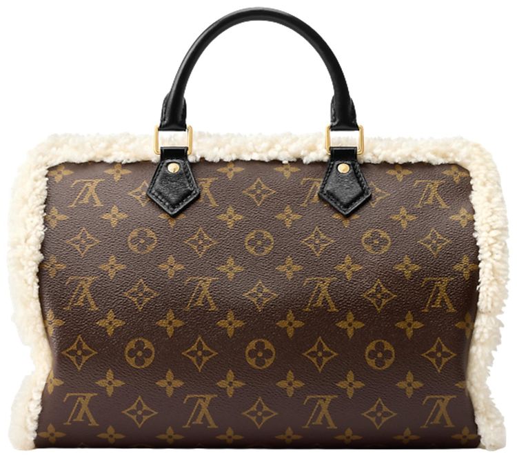 Louis Vuitton Speedy Soft 30 Teddy Brown Monogram Shearling