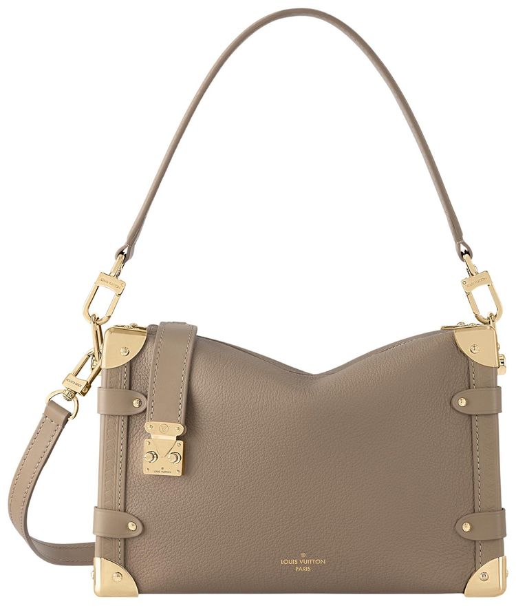 Louis Vuitton Side Trunk MM Taupe Calf Leather