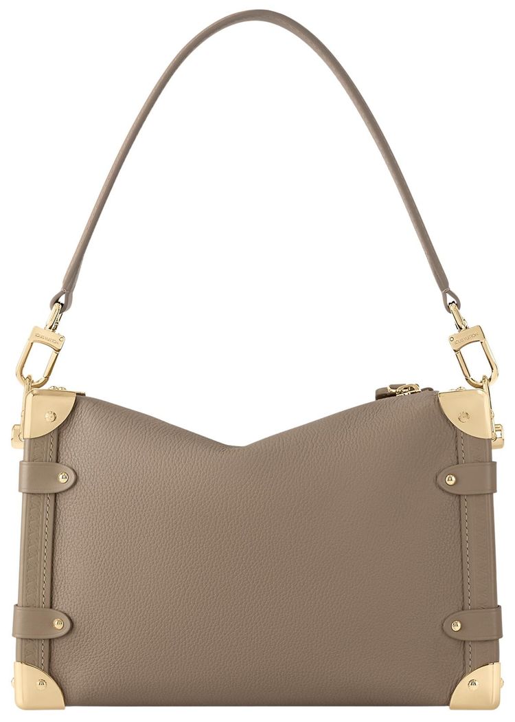 Louis Vuitton Side Trunk MM Taupe Calf Leather
