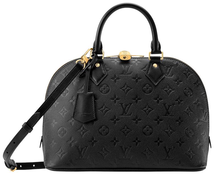 Louis Vuitton Alma PM Black Monogram Embossed Empreinte Cowhide Leather
