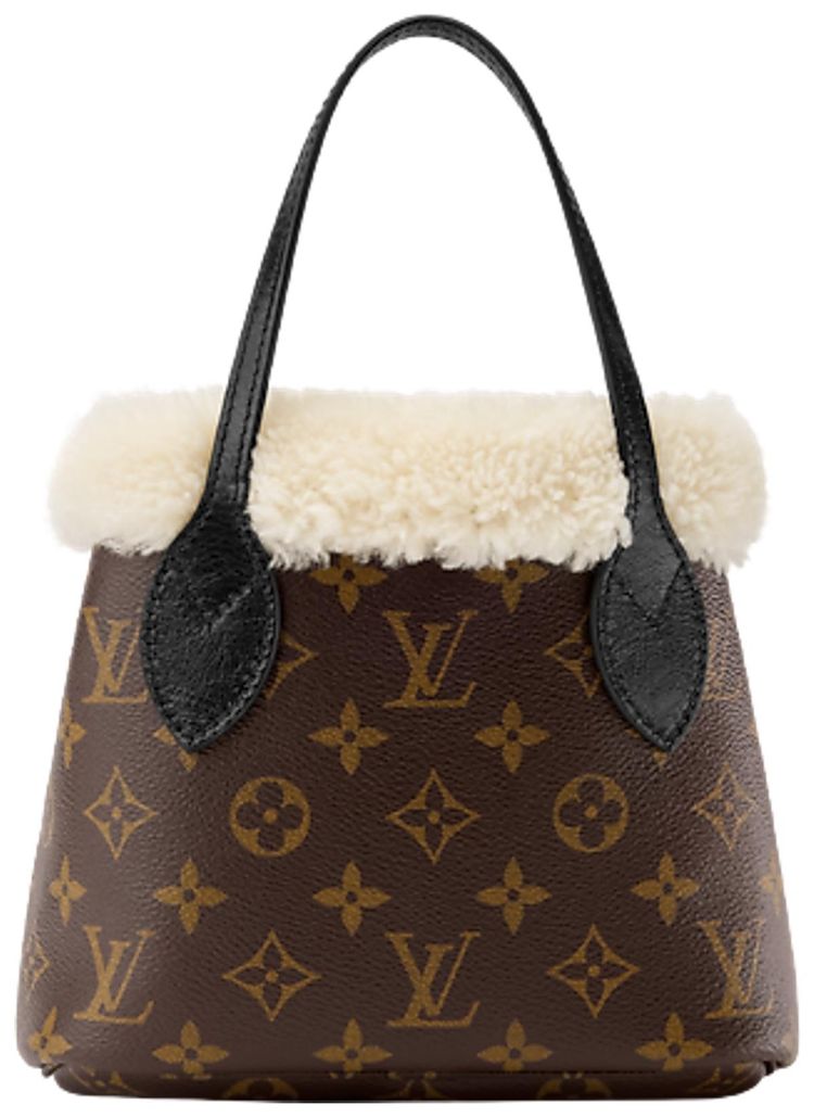 Louis Vuitton Neverfull BandoulieRe Inside Out Bb Brown Monogram Shearling