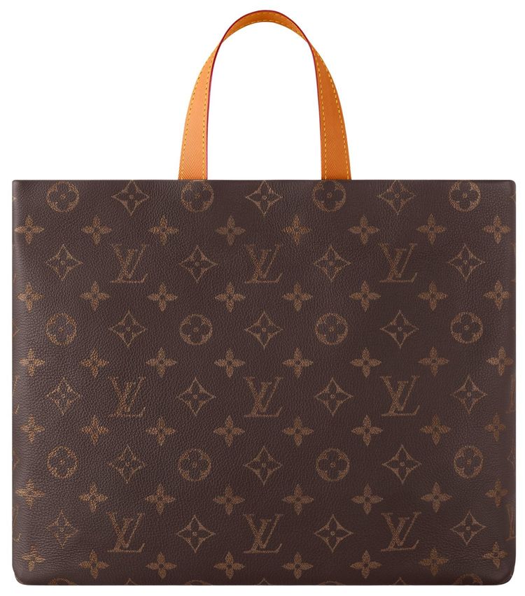 Louis Vuitton Shopper Tote MM Brown Monogram Cowhide Leather