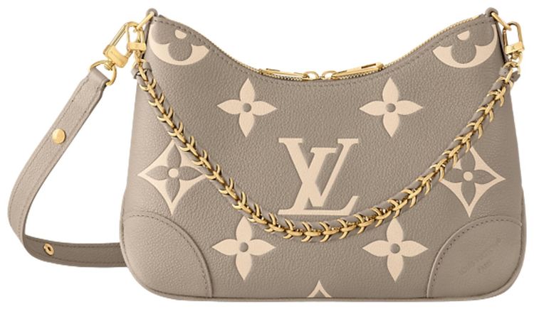 Louis Vuitton Boulogne PM Tourterelle GrayCream Monogram Embossed Empreinte Cowhide Leather