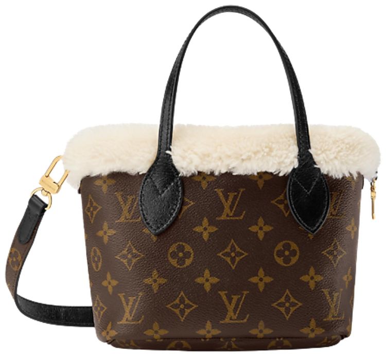 Louis Vuitton Neverfull BandoulieRe Inside Out Bb Brown Monogram Shearling