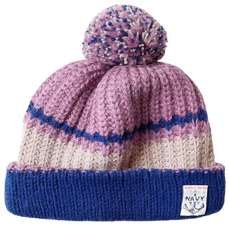 Kapital 3G Wool Cable Knit Cap Purple
