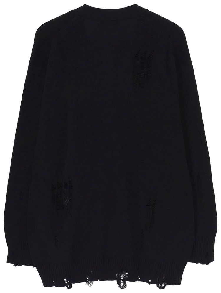 Yohji Yamamoto V Neck Cardigan Black