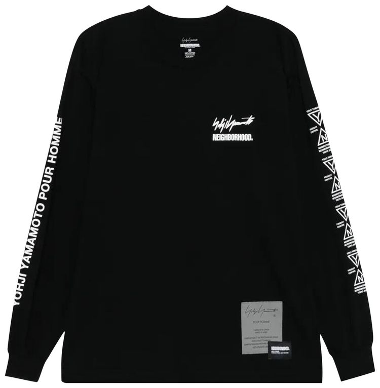 Yohji Yamamoto  Neighborhood Long Sleeve T Shirt Black