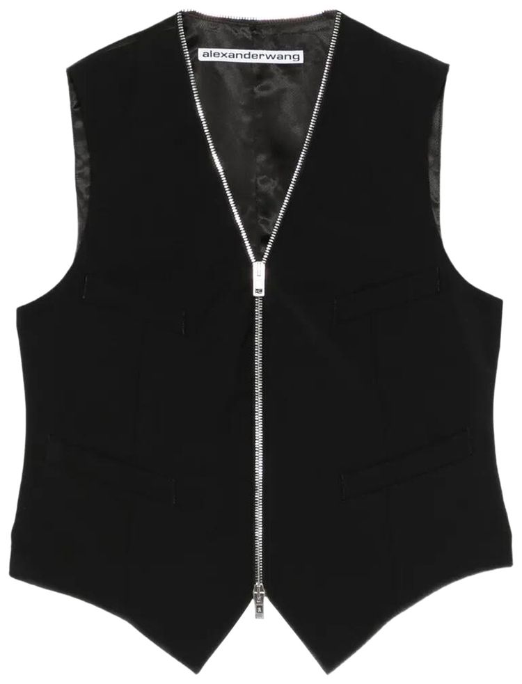 Alexander Wang Zipper Tailored Vest Black