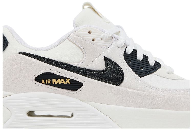Nike Wmns Air Max 90 LV8 White Metallic Gold Black