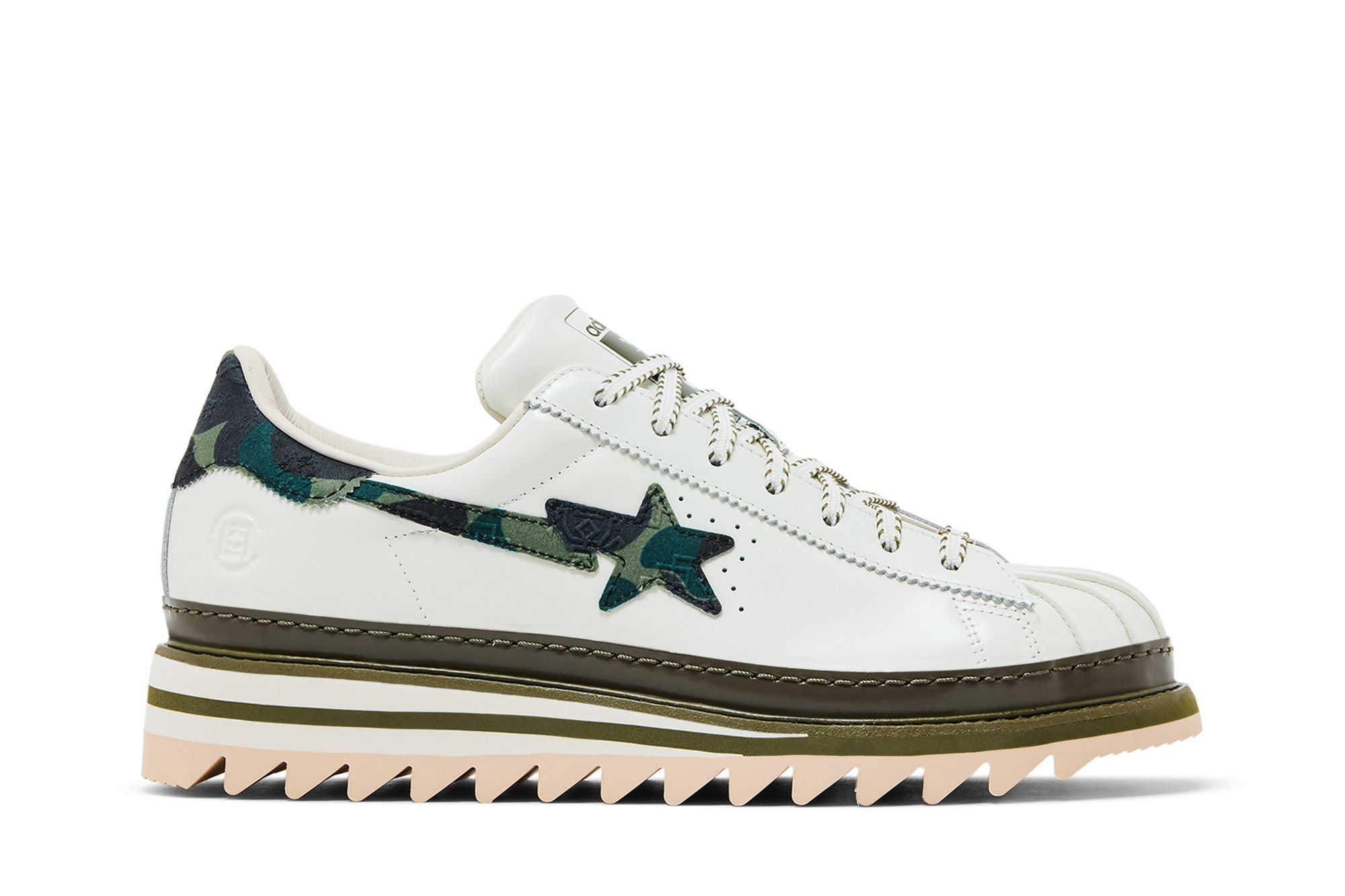 Buy CLOT x BAPE x adidas Superstar 'Off White Olive Cargo