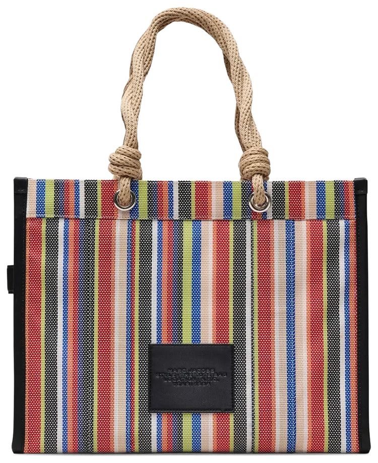 Marc Jacobs Stripe Mesh Rope Large Tote Bag RedMulticolor