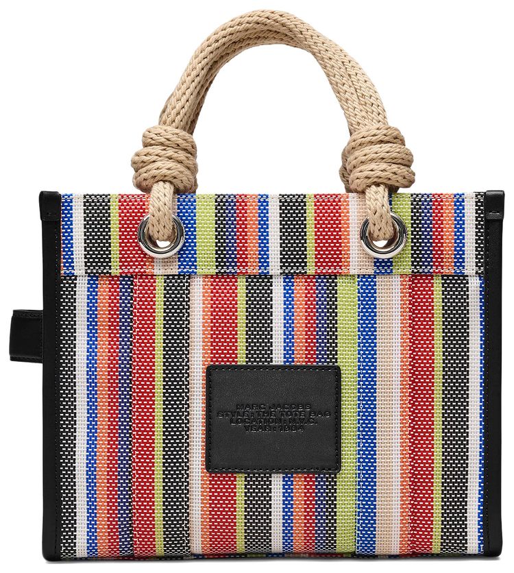 Marc Jacobs Stripe Mesh Rope Small Tote Bag RedMulticolor