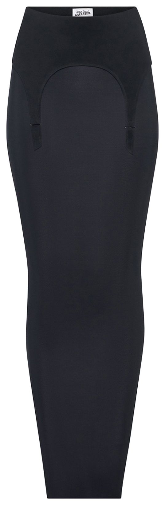 Jean Paul Gaultier Long Skirt With Lingerie Garter Dark Navy