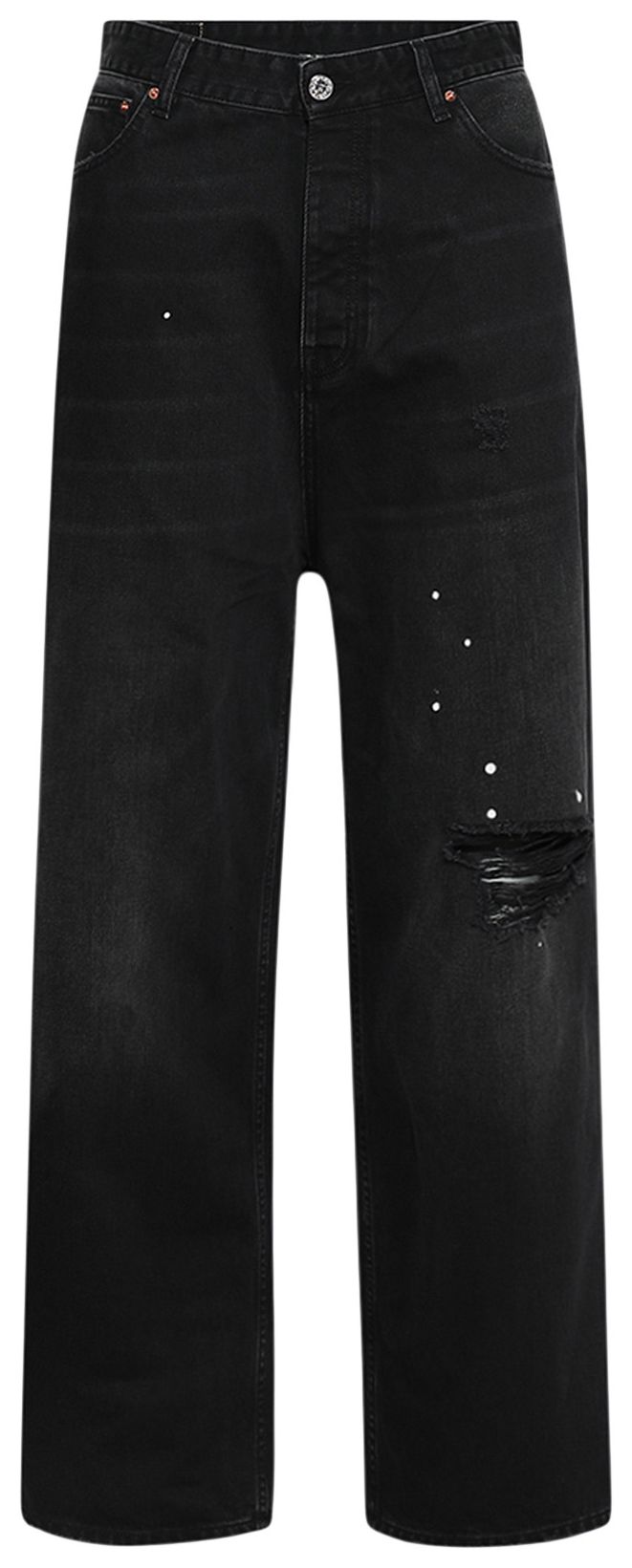 Vetements Ripped Jeans Washed Out Black