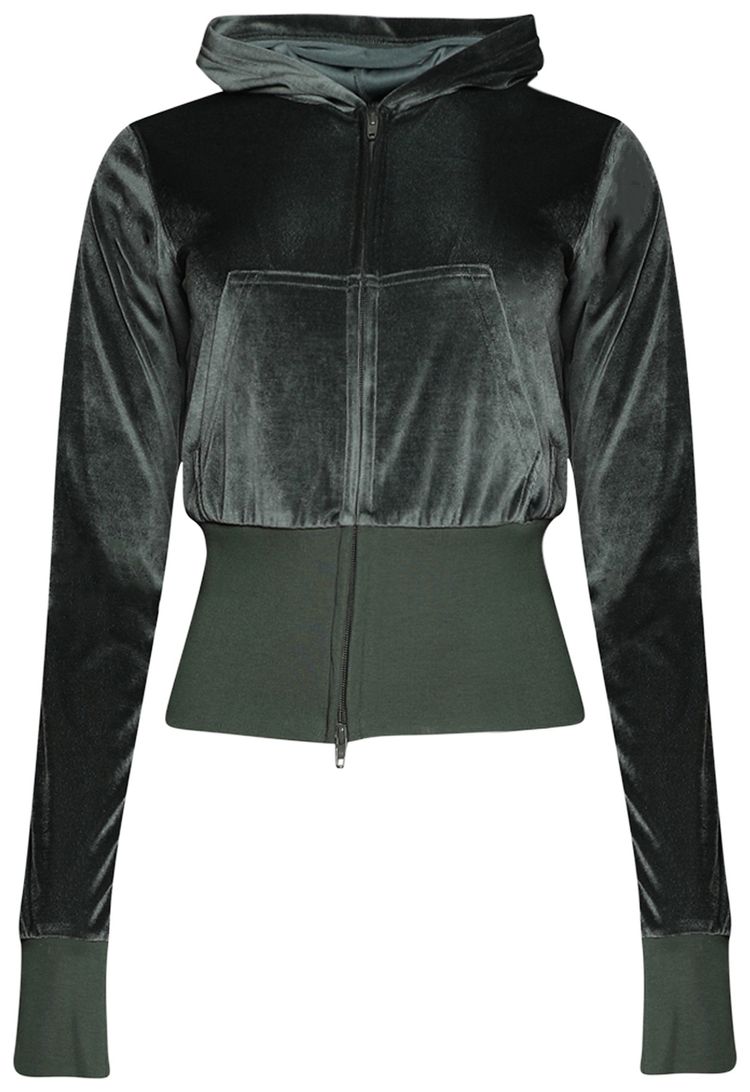 Balenciaga Al Zip Up Hoodie Khaki