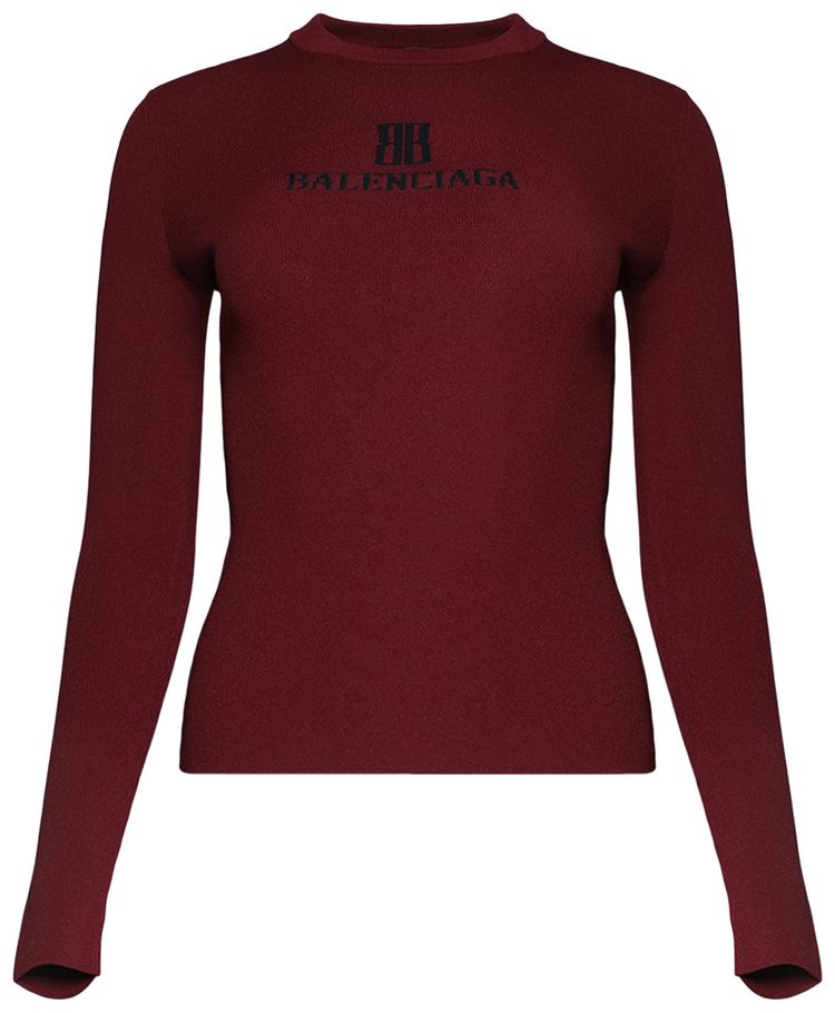 Balenciaga Crewneck BurgundyBlack