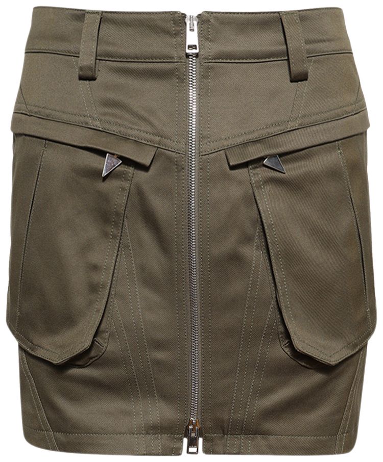 Mugler Cargo Skirt Khaki