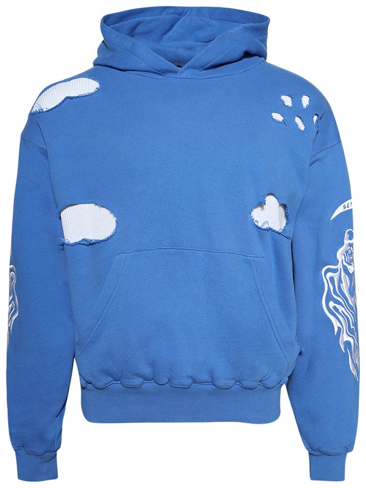 Warren Lotas Serenity Reaper Distressed Thermal Lined
Hoodie Blue