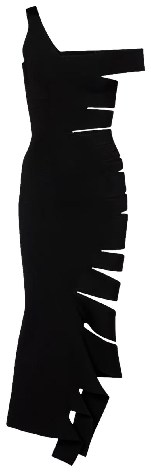 Mugler Knit Bandage Dress Black