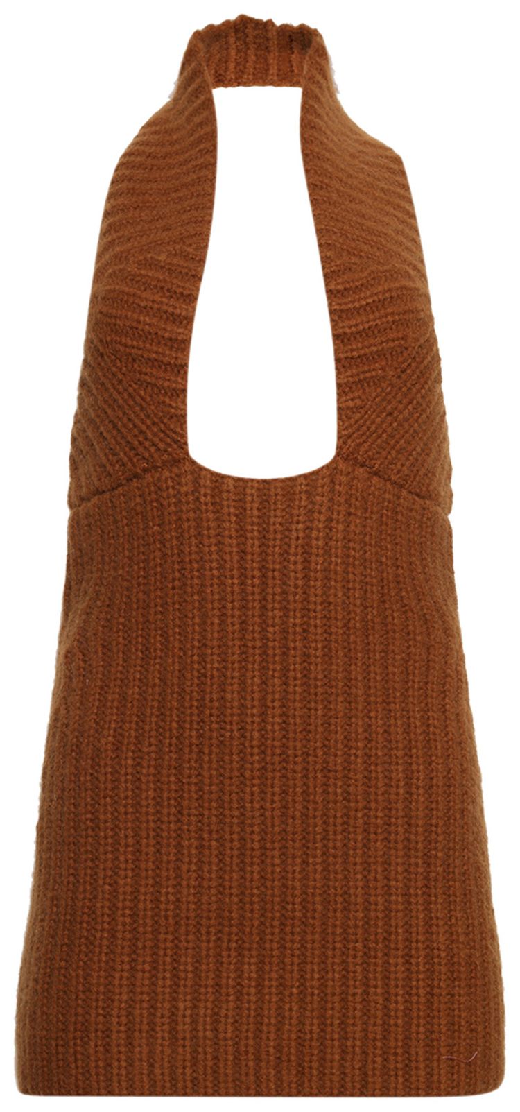 Christopher Esber Lennox Knit Cutaway Mini Dress Toffee