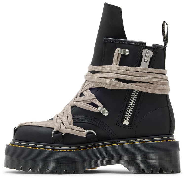 Dr Martens x Rick Owens Wmns DRKSHDW 1460 Quad Sole Megalace Boot Black