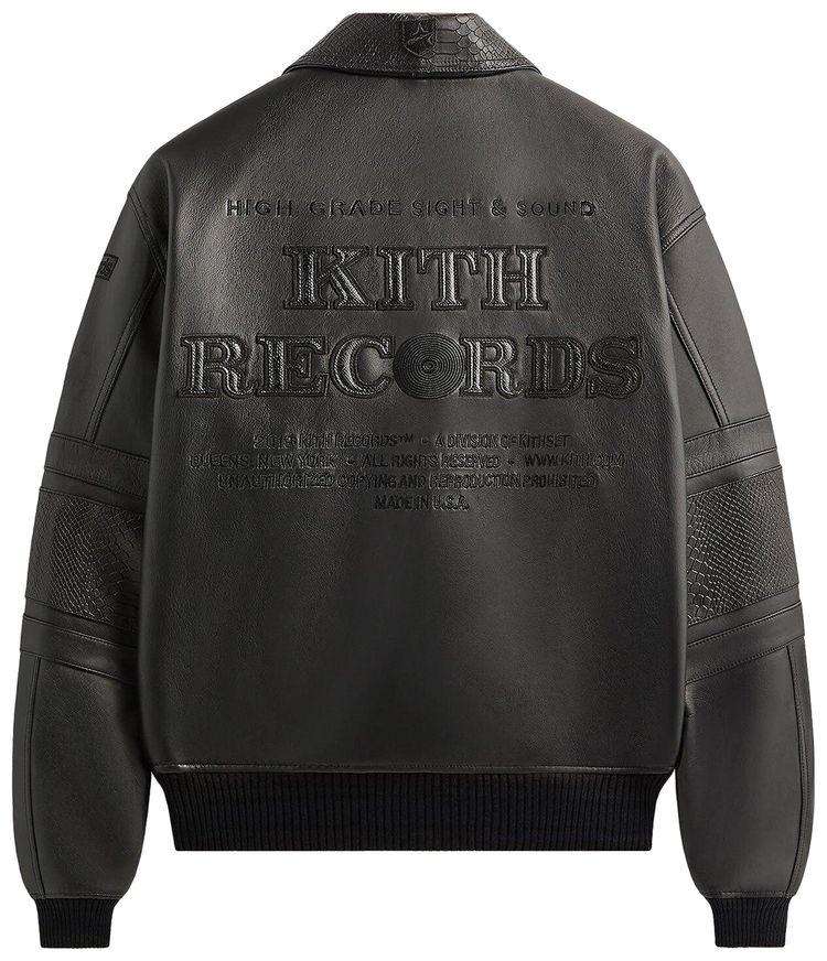 Kith Records For Avirex Legend Bomber Jacket Black