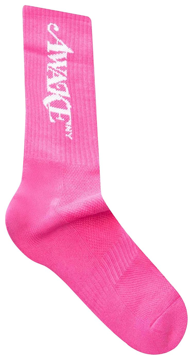 Awake NY Classic Logo Socks Pink