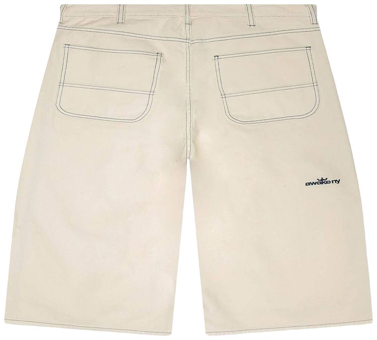 Awake NY Double Knee Jort Cream